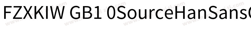 FZXKIW GB1 0SourceHanSansCN Medium字体转换